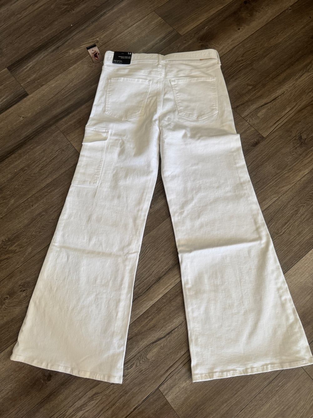Sofia Jeans by Sofia Vergara Margot Wide Leg Super High-Rise White Jeans NWT 14 - Picture 14 of 15